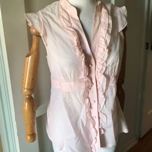 Anthropologie “odille” pink cotton,  Button,blouse